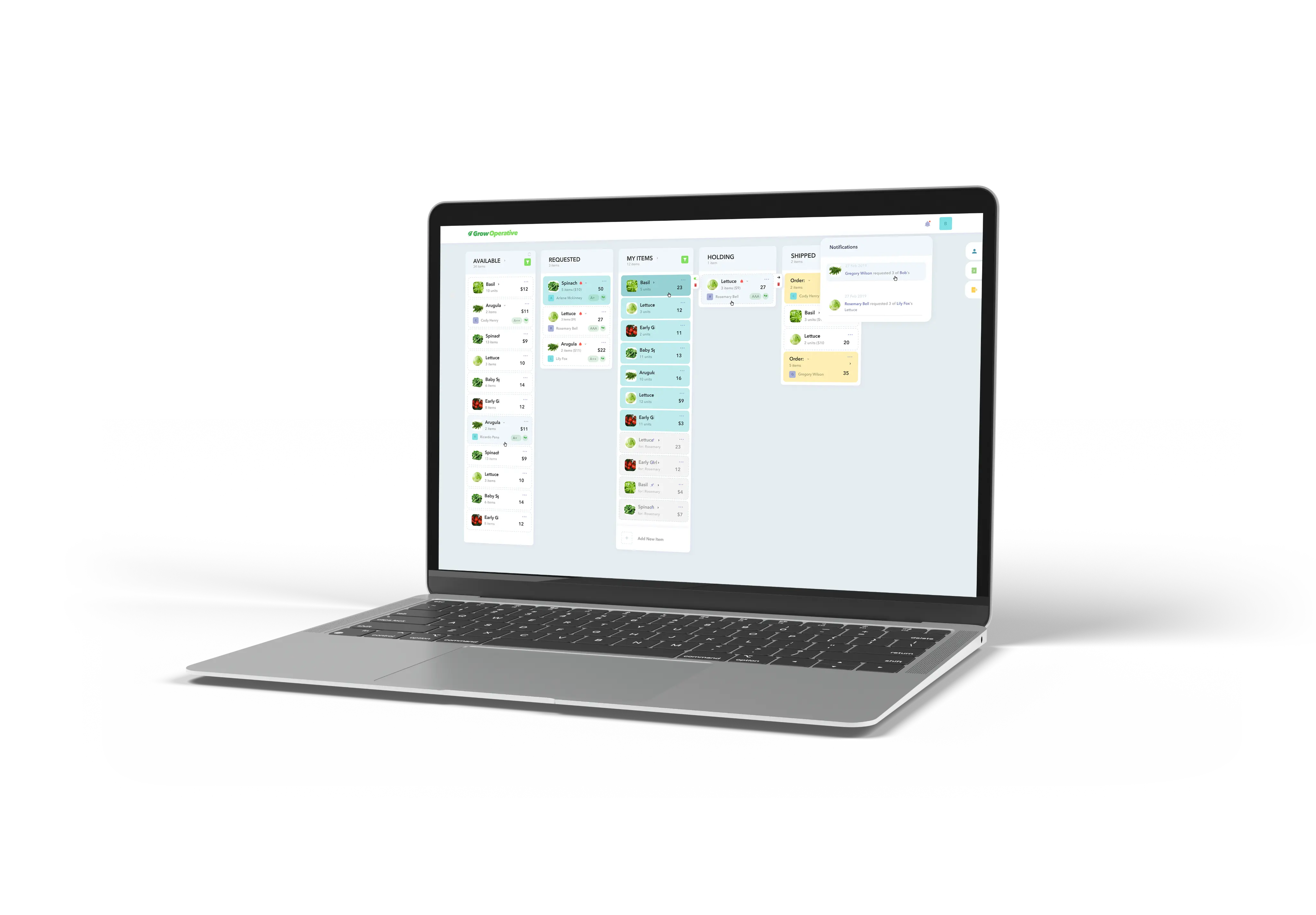 GrowOperative app screenshot